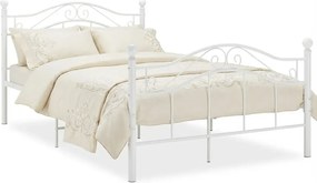 Białe metalowe łóżko pojedyncze 120x200 cm H4-N05