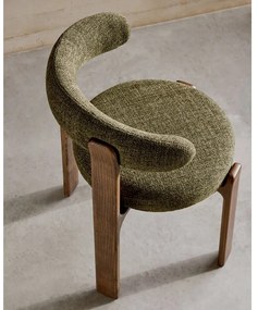 Krzesło z litego drewna jesionowego w kolorze khaki i brązowym Granite – Kave Home
