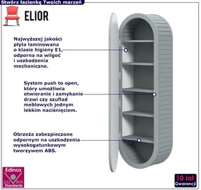 Nowoczesna szafka łazienkowa w kolorze fiord - Ekola 3X