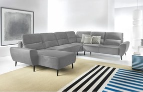 Narożnik BOSCO XL zestaw z elektryczną funkcją regulacji tkanina Monolith 85 Popielaty WERSAL