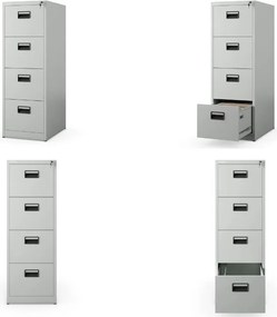 Metalowa szafka kartotekowa 46x62x132 cm Sara V004 szara