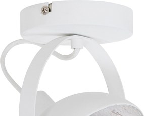 Industrialna lampa sufitowa biała ze srebrnym 15 cm regulowana - Magnax