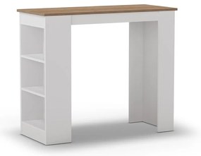 Stolik barowy z blatem w dekorze dębu 52x120 cm Peru – Marckeric