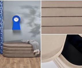 Velvetowa ławka ze schowkiem Calpi Halmar
