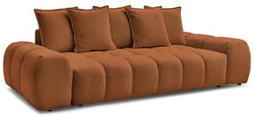 Sofa z tkaniny szenilowej w kolorze terakoty 278 cm Everest – Bobochic Paris