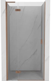 Mexen Mist-H L drzwi prysznicowe uchylne lewe 115 cm, transparent, miedź szczotkowana - 8A5L-115-000-65-00-L