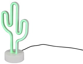 Biała lampa stołowa LED (wys. 29 cm) Cactus – Trio