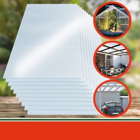 Poliwęglan komorowy MARK 6mm, 60,5x121x0,6cm, 10 szt., przezroczysta Jurhan