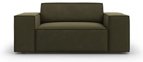 Zielony aksamitny fotel Jodie – Micadoni Home