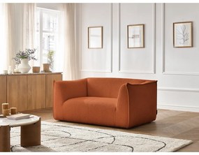 Pomarańczowa sofa z materiału bouclé 170 cm Giorgia – Bobochic Paris