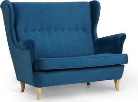Stylizowana sofa dwuosobowa typu uszak Leo