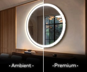 Okrągłe Lustro LED do Jadalni Ścienne Podświetlane L76