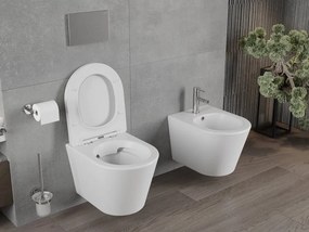 Mexen Rico miska wc Rimless z deską wolnoopadającą slim, duroplast, biała mat - 30724001