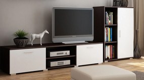 Szafka RTV - biała + wenge T8-R90
