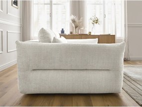 Biała sofa z tkaniny szenilowej 276 cm Neil – Bobochic Paris