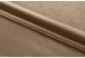 Jasnobrązowa zasłona zaciemniająca VELVET 140x250 cm Zawieszanie: Metalowe pierścienie