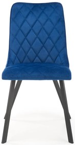 Krzesło granatowy velvet, K450 nowoczesne, loftowe, wygodne, BLUVEL 86