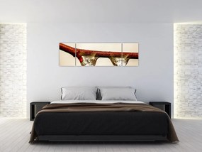 Obraz kropli na gałęzi (170x50 cm)
