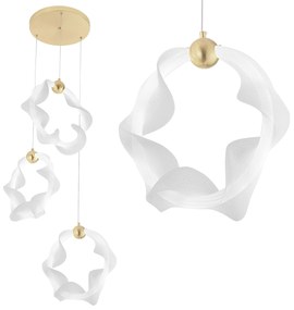 LAMPA WISZĄCA LED G012-3CPR ZŁOTA