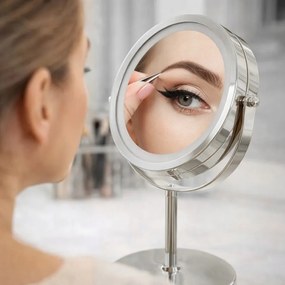 Lusterko Do Makijażu PREMIUM Kosmetyczne POWIĘKSZAJĄCE 10X Podświetlane LED