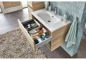 Wisząca szafka bez umywalki w dekorze sosny w naturalnym kolorze 51x80 cm Quickset 393 – Pelipal