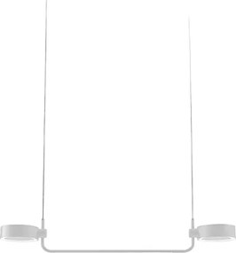 Zafferano SUPER O Biała lampa wisząca LED z możliwością ładowania i ściemniania