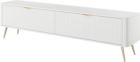 Stojak pod TV: biały, 200 x 38 x 51,2 cm