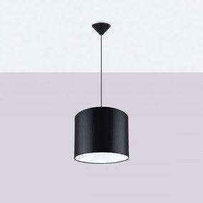 Lampy wiszące minimalistyczny Gloxo, tkanina/PCV - 1 źródło światła 4000K - L.30 x H.88 cm - czarny