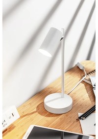 Biała lampa stołowa z metalowym kloszem (wysokość 35 cm) Veneto – GTV