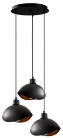 Czarna lampa wisząca z metalowym kloszem ø 50 cm Sivani – Opviq lights