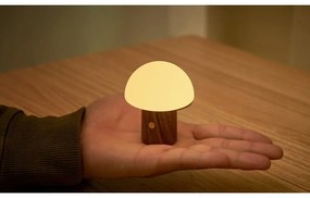 Biała/w ciemnym naturalnym kolorze lampa stołowa LED (wysokość 7 cm) Alice Mushroom – Gingko