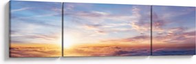 Obraz - Zachód słońca ponad chmurami (170x50 cm)