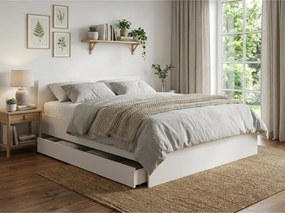 PrzytulneMieszkanie.pl PrzytulneMieszkanie.pl Pojemnik na pościel pod łóżko ELISA 200 cm, biały