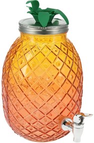 EH Szklany dozownik napojów 4,5 l, pomarańczowy