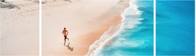 Obraz - Bieg na plaży (170x50 cm)