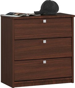 Szafka na buty AKORD MINI Wenge 60 cm 3 drzwi kolor Wenge mat 3 półki 60x31x62 cm