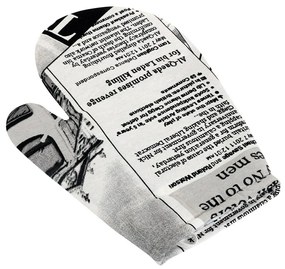 Bellatex Rękawica kuchenna Gazeta czarny, 28 x 18 cm