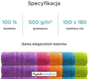 Ręcznik Comfort Maxi 100x180 cm czarny, 100% bawełna