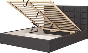 Łóżko F-Line Baretta 140x200, Monolith 84 Popielaty