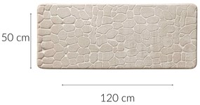 Podłużna mata łazienkowa z tłoczonym wzorem, 50 x 120 cm