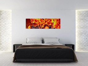 Obraz płonących węgli (170x50 cm)