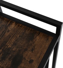 Kosz na Pranie FINN 120L z Półką Dąb Rustykalny/Czarny Nowoczesny Loft