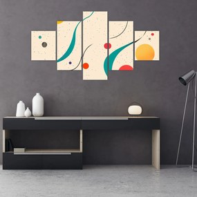 Obraz - Minimalistyczna kolorowa ilustracja (125x70 cm)