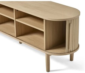 Szafka pod TV w dekorze dębu w naturalnym kolorze 180x56x40 cm Meta – Unique Furniture