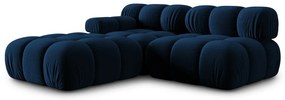 Niebieska aksamitna sofa 282 cm Bellis – Micadoni Home