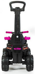 Baby Mix Dziecięcy odpychacz Mega z drążkiem prowadzącym, różowy