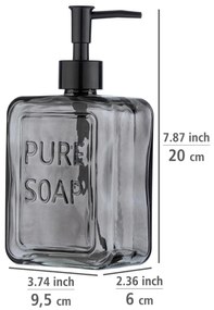 Dozownik do mydła w płynie PURE, szklany, 550 ml, WENKO