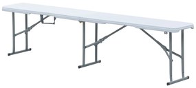 Ławka ogrodowa Autronic, metal, tworzywo sztuczne,biała, AZ-K 1001 WT
