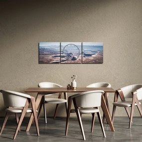 Obraz kanionów, USA (z zegarem) (90x30 cm)