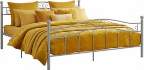 Szare metalowe łózko loftowe 200x200 cm G6-M39